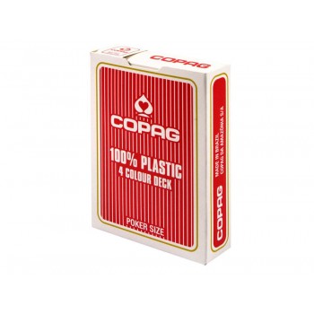 Copag 4 Colour pokerio kortos (Raudonos)